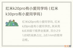 红米k30pro有小爱同学吗 红米k20pro有小爱同学吗