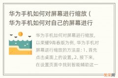 华为手机如何对自己的屏幕进行缩放 华为手机如何对屏幕进行缩放