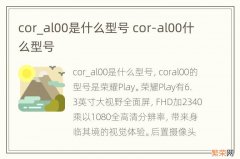 cor_al00是什么型号 cor-al00什么型号