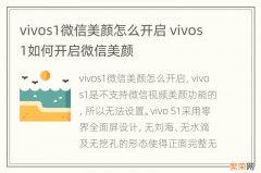 vivos1微信美颜怎么开启 vivos1如何开启微信美颜