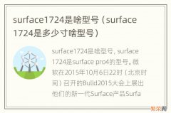 surface1724是多少寸啥型号 surface1724是啥型号