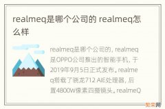 realmeq是哪个公司的 realmeq怎么样