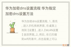 华为加密dns设置流程 华为指定加密dns设置方法