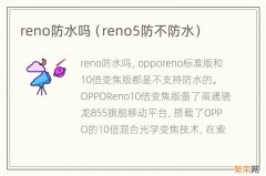 reno5防不防水 reno防水吗