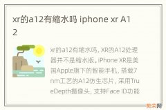 xr的a12有缩水吗 iphone xr A12