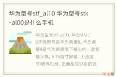 华为型号stf_al10 华为型号stk-al00是什么手机