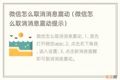 微信怎么取消消息震动提示 微信怎么取消消息震动