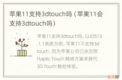 苹果11会支持3dtouch吗 苹果11支持3dtouch吗