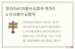 华为flatl10是什么型号 华为fla-tl10是什么型号