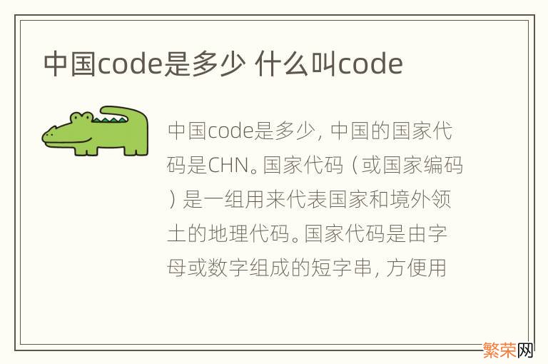 中国code是多少 什么叫code