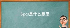 5pcs是什么意思 口罩5pcs是什么意思