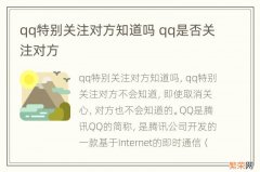 qq特别关注对方知道吗 qq是否关注对方