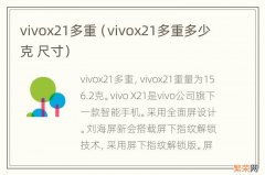 vivox21多重多少克 尺寸 vivox21多重