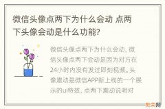 微信头像点两下为什么会动 点两下头像会动是什么功能?