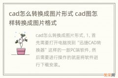 cad怎么转换成图片形式 cad图怎样转换成图片格式