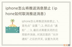 iphone如何取消推送消息 iphone怎么将推送消息禁止