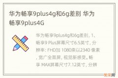 华为畅享9plus4g和6g差别 华为畅享9plus4G