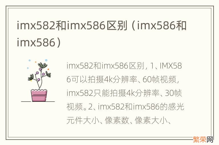 imx586和imx586 imx582和imx586区别