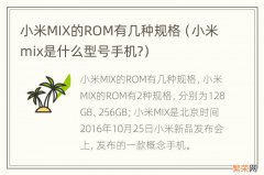 小米mix是什么型号手机? 小米MIX的ROM有几种规格