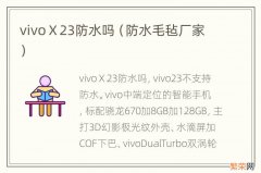 防水毛毡厂家 vivoⅩ23防水吗