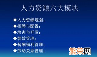 人力资源的六大模块 人力资源的六大模块是什么