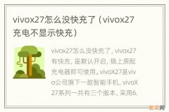 vivox27充电不显示快充 vivox27怎么没快充了