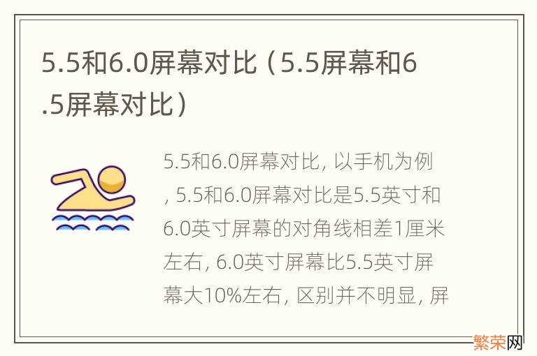 5.5屏幕和6.5屏幕对比 5.5和6.0屏幕对比