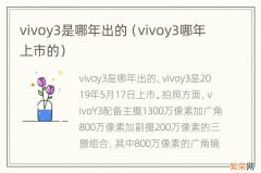 vivoy3哪年上市的 vivoy3是哪年出的