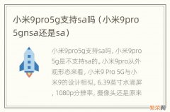 小米9pro5gnsa还是sa 小米9pro5g支持sa吗