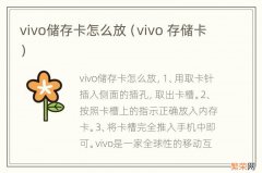 vivo 存储卡 vivo储存卡怎么放