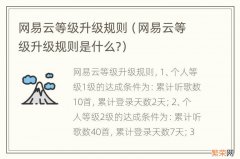 网易云等级升级规则是什么? 网易云等级升级规则