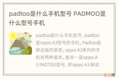 padtoo是什么手机型号 PADMOO是什么型号手机