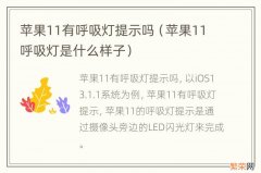 苹果11呼吸灯是什么样子 苹果11有呼吸灯提示吗