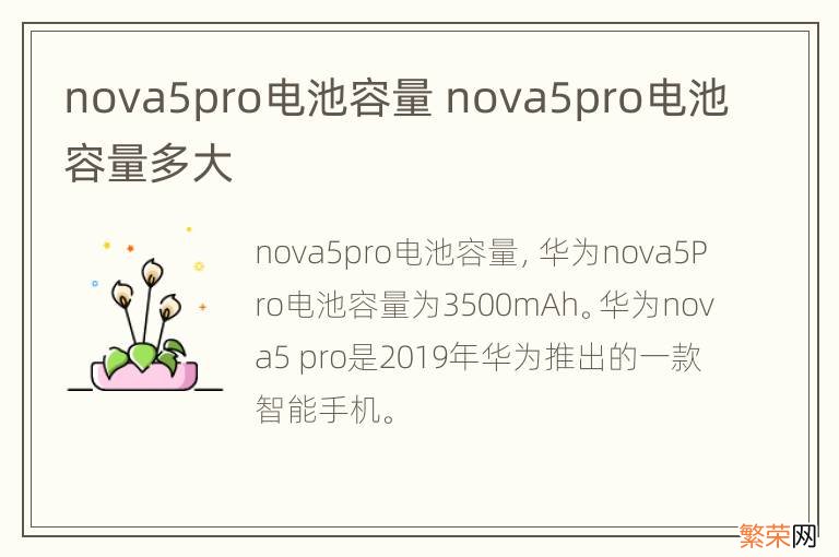 nova5pro电池容量 nova5pro电池容量多大