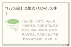 fs2you文件 fs2you是什么格式