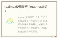 realmex介绍 realmex使用技巧