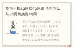 华为手机2g网换4g网络 华为怎么从2g网切换到4g网