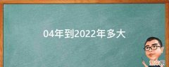 2004年到2022年多大 04年到2022年多大