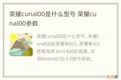 荣耀cunal00是什么型号 荣耀cunal00参数