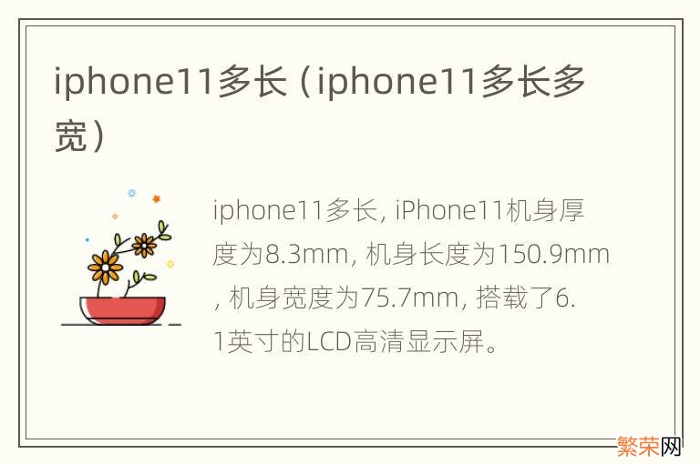 iphone11多长多宽 iphone11多长