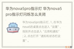 华为nova5pro指示灯 华为nova5pro指示灯闪烁怎么关闭