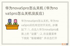 华为nova5pro怎么关机没反应 华为nova5pro怎么关机