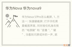 华为Nova 华为nova9