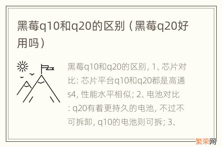 黑莓q20好用吗 黑莓q10和q20的区别