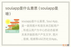 soulapp是啥 soulapp是什么意思