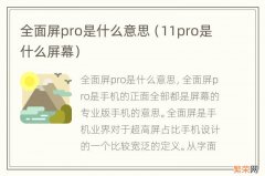 11pro是什么屏幕 全面屏pro是什么意思