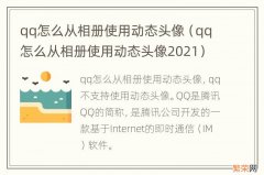 qq怎么从相册使用动态头像2021 qq怎么从相册使用动态头像