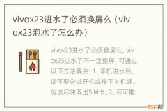 vivox23泡水了怎么办 vivox23进水了必须换屏么