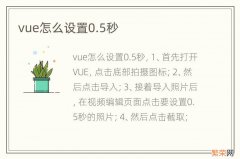 vue怎么设置0.5秒