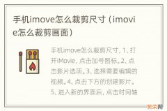 imovie怎么裁剪画面 手机imove怎么裁剪尺寸